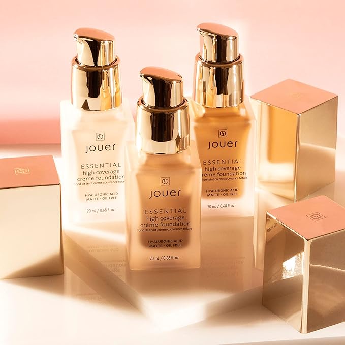 Jouer Essential High Coverage Crème Foundation - Available in 50 Shades for All Skin Tones - Healthy Ingredients - Paraben, Gluten & Cruelty Free - Vegan Friendly-Velvo Beauty
