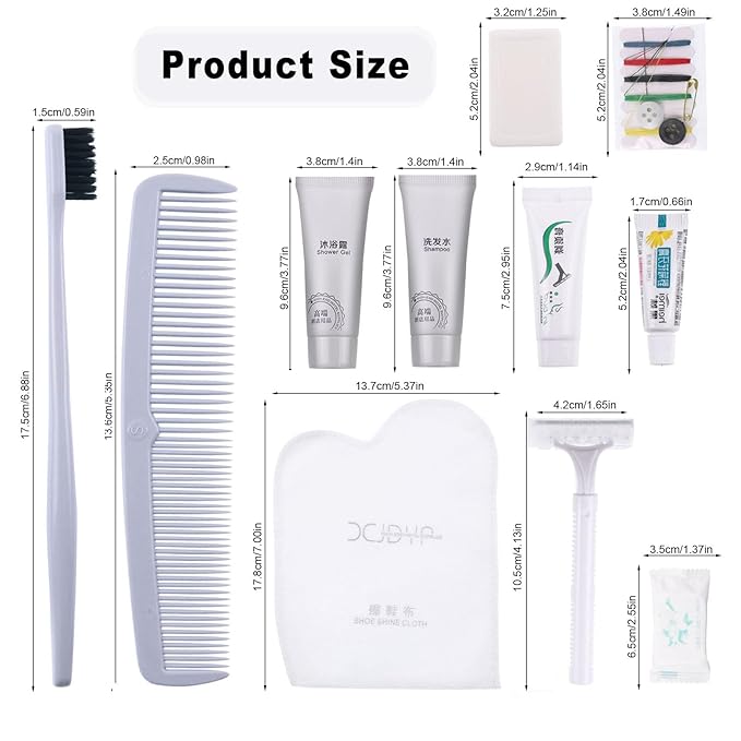 Hygiene Kit, Hygiene Kit Bulk, The Travel Hygiene Kit Is Fully Equipped, Individually Packed, Easy To Carry, Convenience Kits Suitable For Hotel, Home, Camping, Travel (PACK-12)-Velvo Beauty
