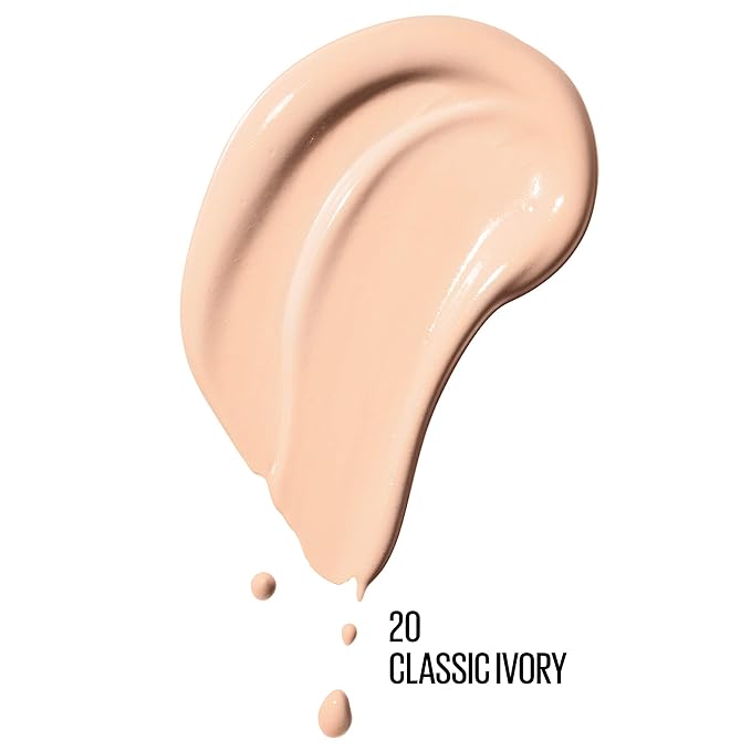 Maybelline Dream Radiant Liquid Medium Coverage Hydrating Makeup, Lightweight Liquid Foundation, Classic Ivory, 1 Count-Velvo Beauty