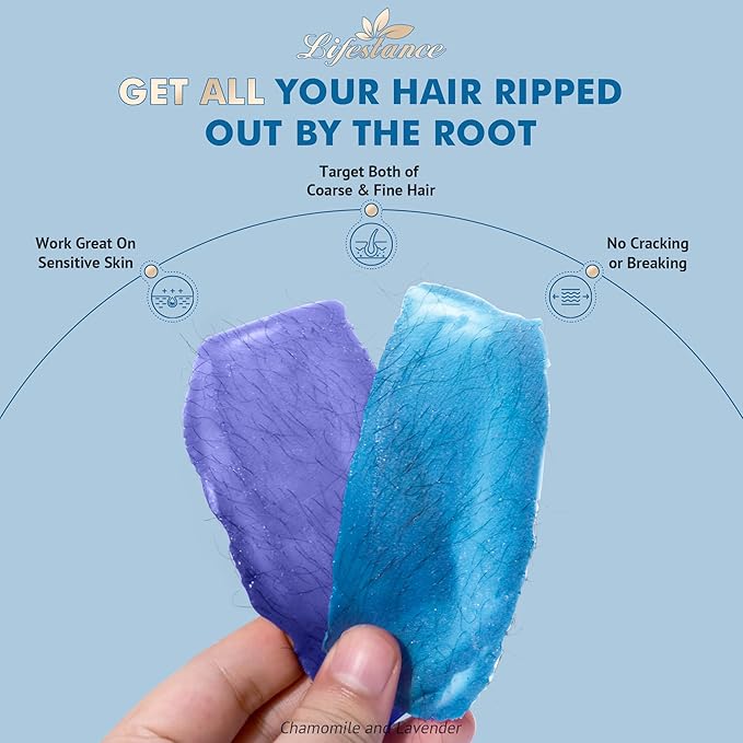 Lifestance Complete Home Waxing Kit, L1 Hard Wax Warmer for Hair Removal, Brazilian Bikini Wax Kit for Women Men, 59 Items, No-Mess Silicone Liner, Wax Heater, Hot Wax Pot for Body Leg Face Eyebrow-Velvo Beauty