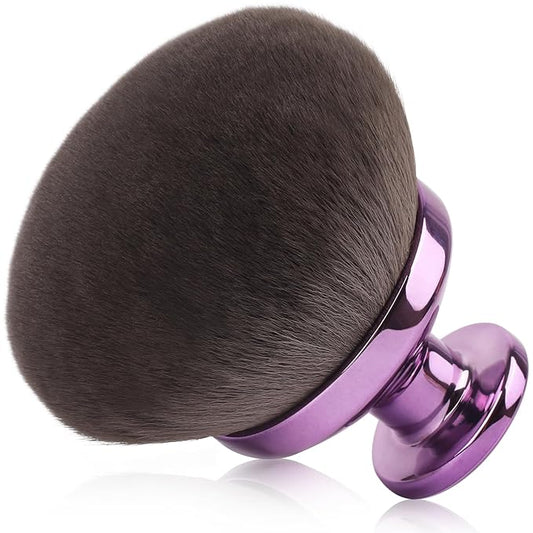 90MM Extra Large Self Tanner Kabuki Makeup Brush – Ultra Soft Dense Vegan Bristles for Body Makeup, Bronzer & Foundation–Applies Tanning Mousse, Lotion & Self Tanner，Wet & Dry (Purple)-Velvo Beauty