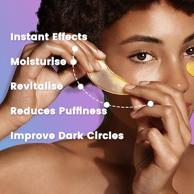 Under Eye Patches for Dark Circles - Deliver a Burst of Hydration - Reduce Under Eye Bags and Smooth Wrinkles - Eye Masks for Puffy Eyes-Velvo Beauty