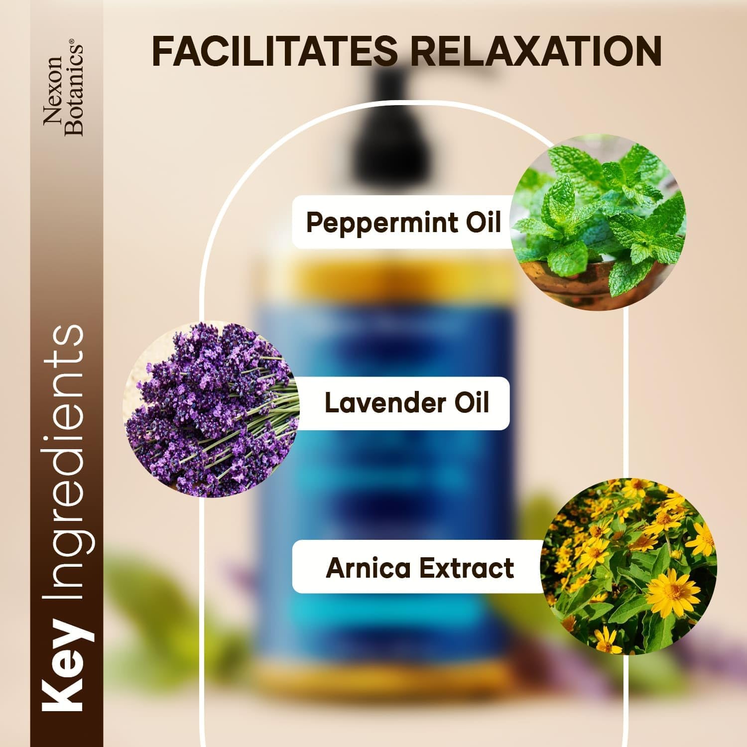 Sore Muscle Massage Oil for Massage Therapy 8 fl oz - Refreshing and Relaxing - Natural Oils with Arnica, Peppermint and Lavender Oil - for Men and Women - Nexon Botanics-Velvo Beauty