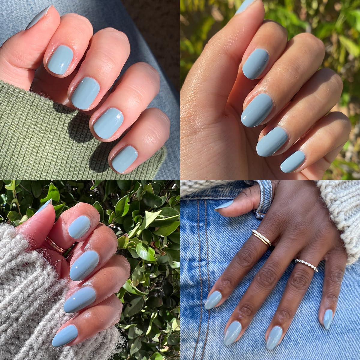 Olive & June Quick Dry Nail Polish | Instant, Fast-Drying, Smudgeproof Color | 15-free, Vegan, Cruelty-Free Formula | Lasts up to 5 Days | Salon-Quality Manicure, Pedicure at Home | Vintage Denim Blue-Velvo Beauty