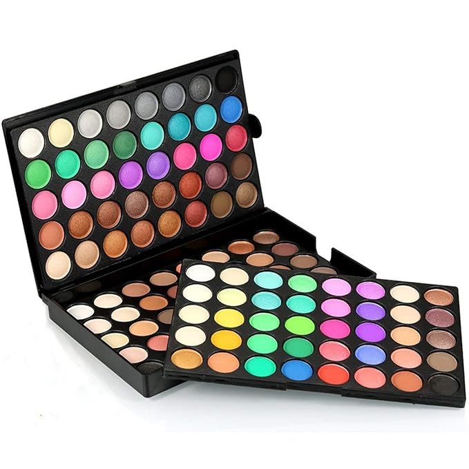 120 Colors Long Lasting Waterproof Highly Pigments Shiny Shimmers Glitter Eyeshadow Palette All in One Makeup Kits for Women Girls Holiday Make-up Gift Sets Xmas Essential Makeup Palette-Velvo Beauty