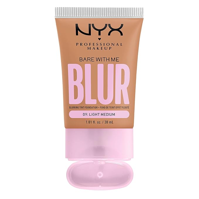 NYX PROFESSIONAL MAKEUP Bare With Me Blur Skin Tint Foundation Make Up with Matcha, Glycerin & Niacinamide - Light Medium-Velvo Beauty
