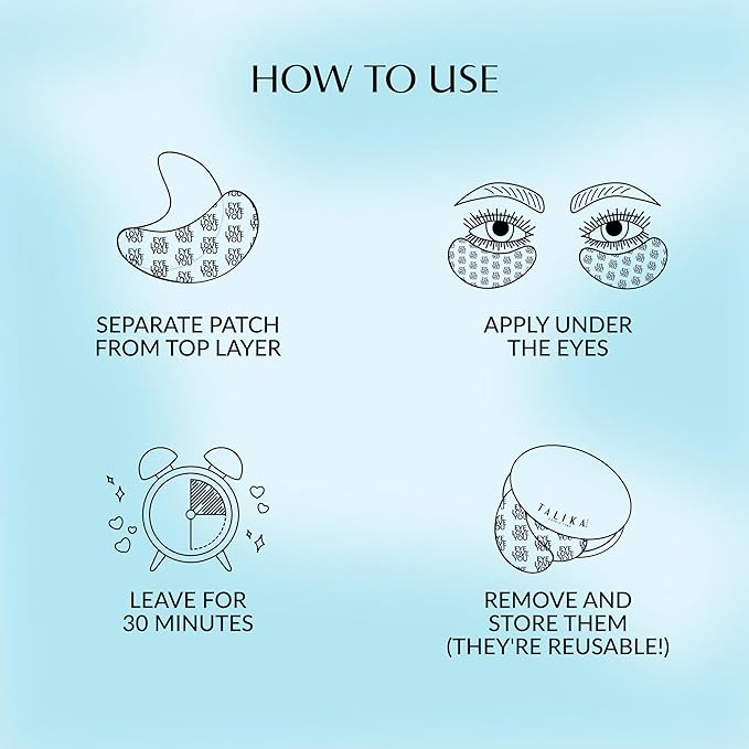 Talika Eye Therapy Patch - Instant Smoothing Under Eye Patches - For Dark Circles Puffiness & Tired Eyes - Reusable Under Eye Patch Skincare Eye Treatment-Velvo Beauty