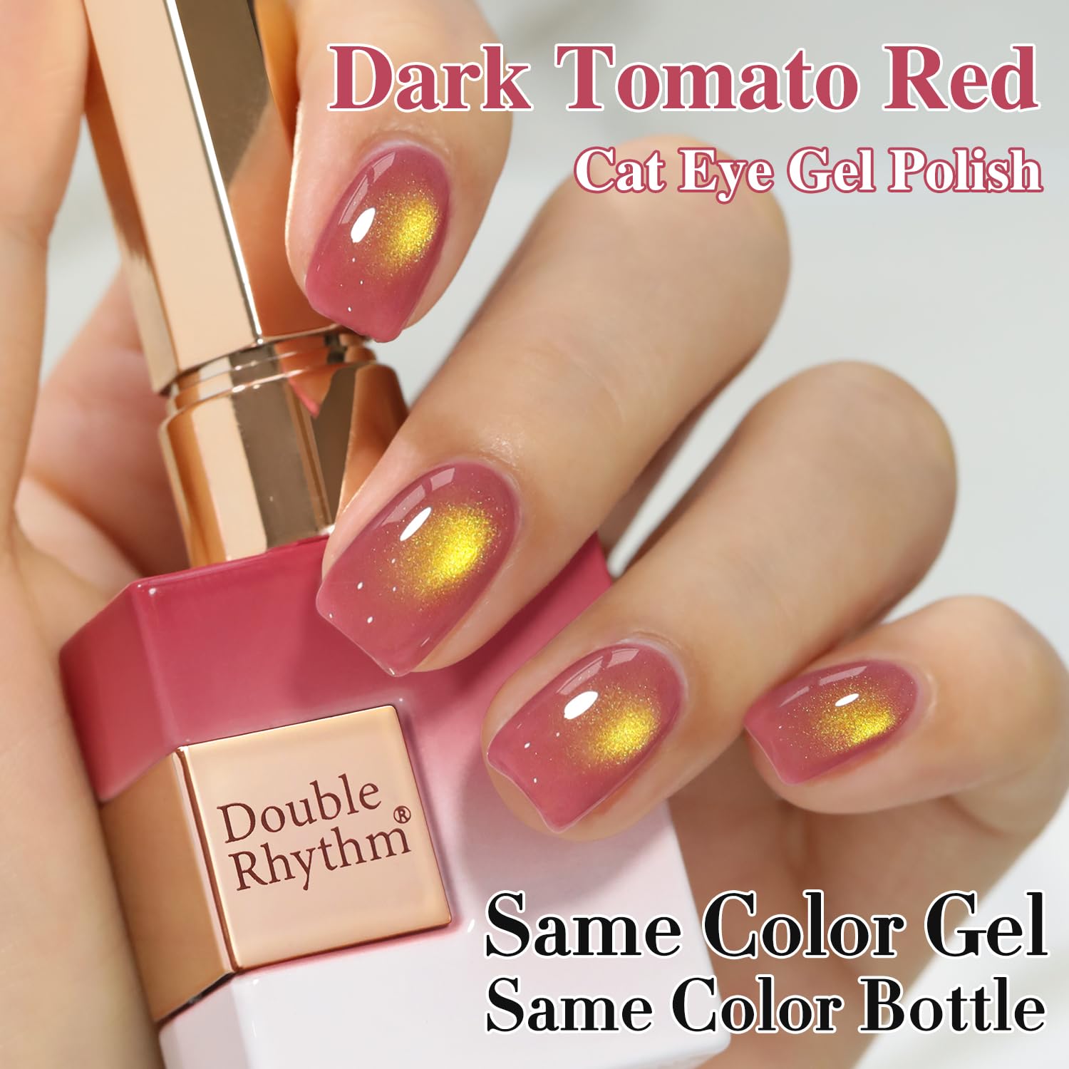 Double Rhythm Jelly Glass Cat Eye Gel Polish with Magnet 15ML Holographic Glitter Shimmer Translucent Sheer Color Magnetic Nail Polish Salon DIY at Home (Navy Purple-MC1266)-Velvo Beauty