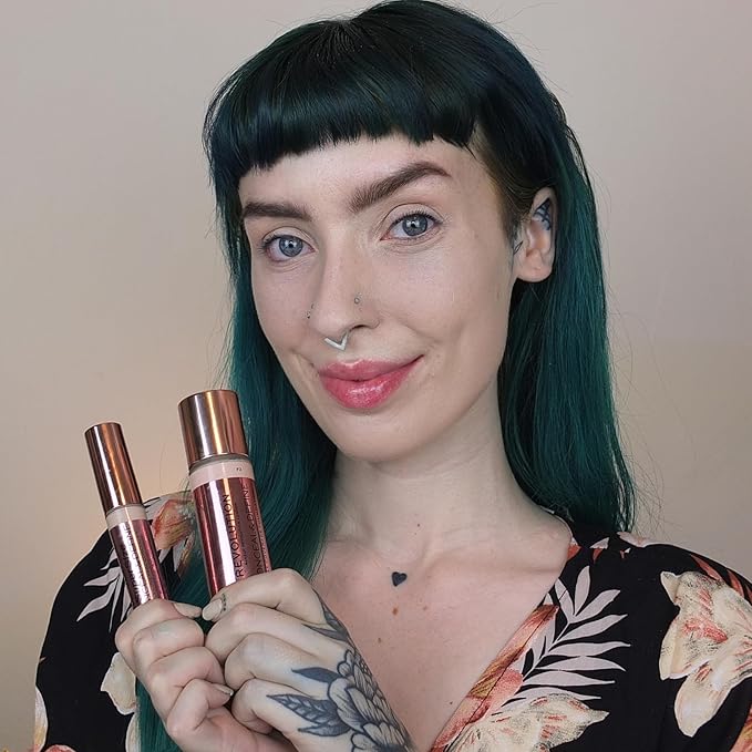 Revolution Beauty, Conceal & Define Foundation, Full Coverage, Long-Lasting Matte Finish, Vegan & Cruelty Free, F9 Medium Skin Tones, 0.8 Fl.Oz.-Velvo Beauty