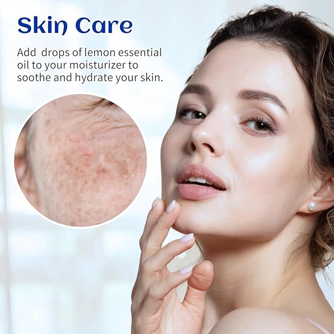 HIQILI Lemon Essential Oil for Cleaning, Degreasing & Household Use, Skin Care, Aromatherapy, Diffuser - 16 Fl Oz-Velvo Beauty