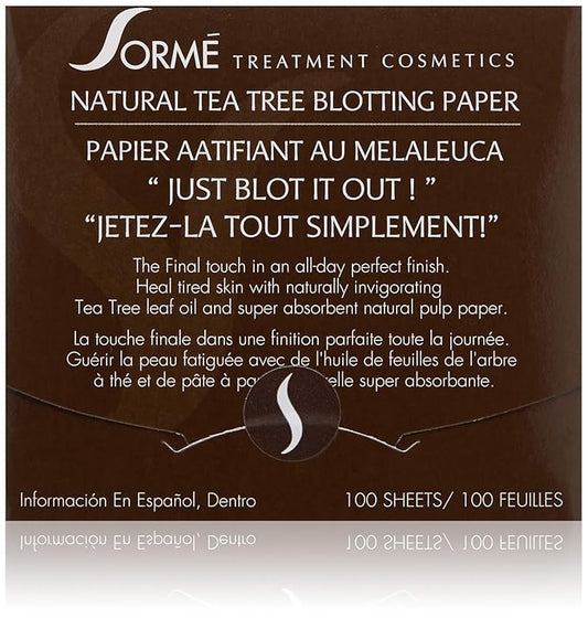 Sorme' Treatment Cosmetics Blotting Paper, Tea Tea, 0.5 oz.-Velvo Beauty