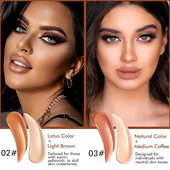 4 Colors Cream Contour, Stick Palette, Contouring Concealer, Stick Primer, Face Makeup Kit for Beginners, Cream Concealer and Highlight Stick(#2+3)-Velvo Beauty