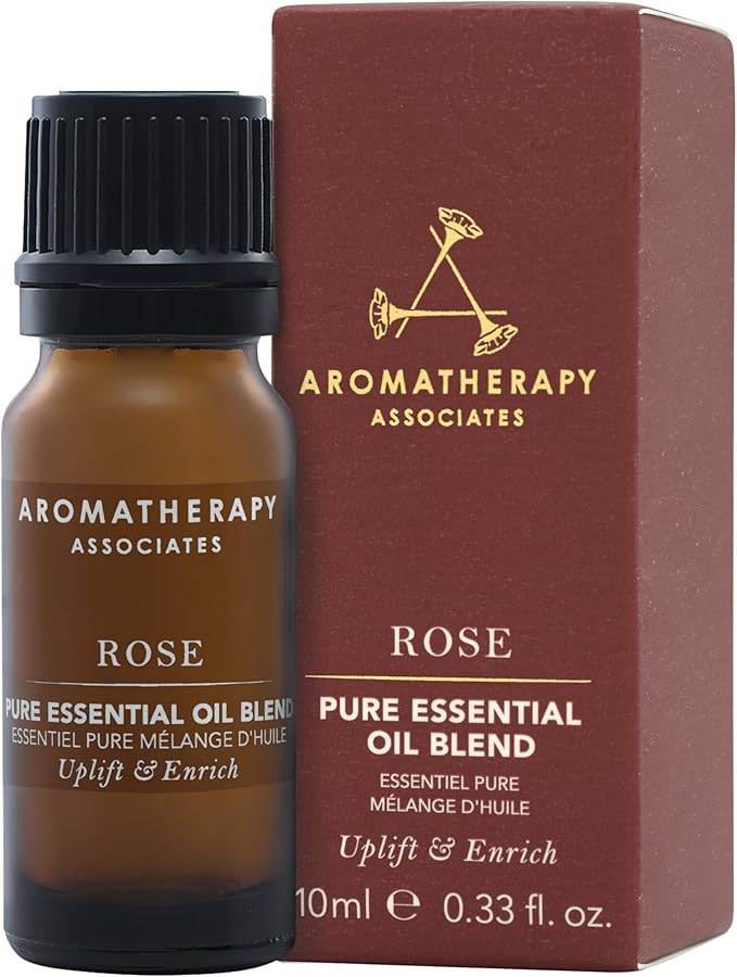 Aromatherapy Associates Rose Pure Essential Oil Blend. Premium Undiluted Blend to Uplift The Senses. Hand-Crafted with Rose, Geranium and Palmarosa (0.33 fl oz)-Velvo Beauty