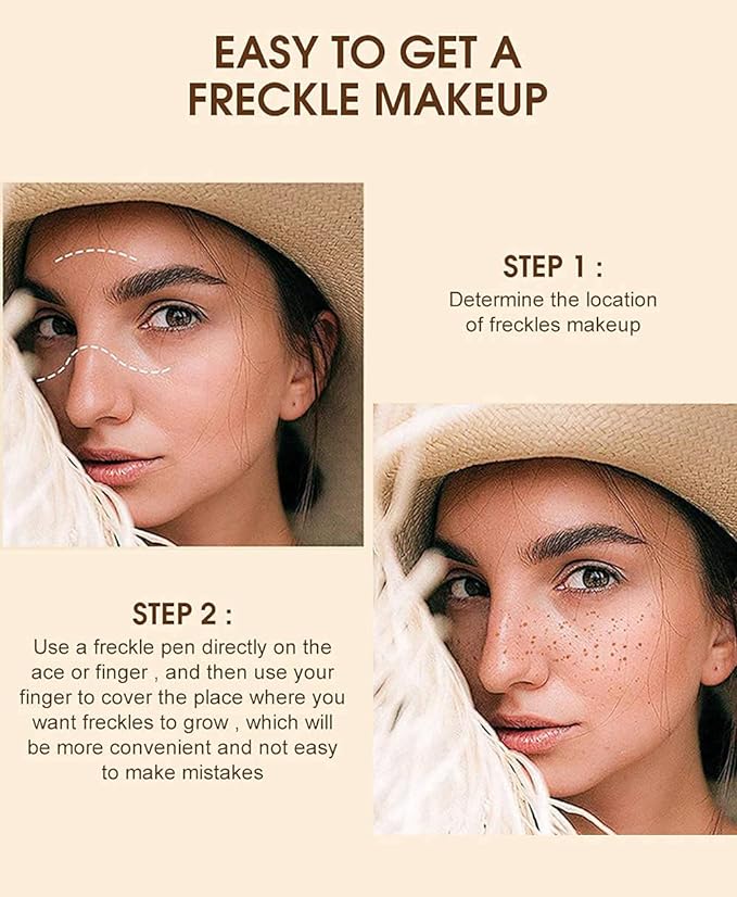 Freckle Pen 4 Colors Available, Natural Lifelike Freckle Makeup Pen, Waterproof Long Lasting Quick Dry - Light Brown, Natural Coffee, Chestnut, Dark Brown (2Pack) (3-Chestnut + 4-Dark Brown)-Velvo Beauty