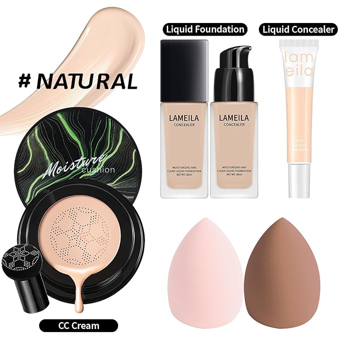 Makeup Set, Makeup Set for Women Full Kit, Eyeshadow Palette, Foundation Concealer CC Cream 3 in 1 Palette, Liquid Lipstick Eyebrow Pencil Eyeliner, Makeup Brush Sponges Makeup Bag-Velvo Beauty