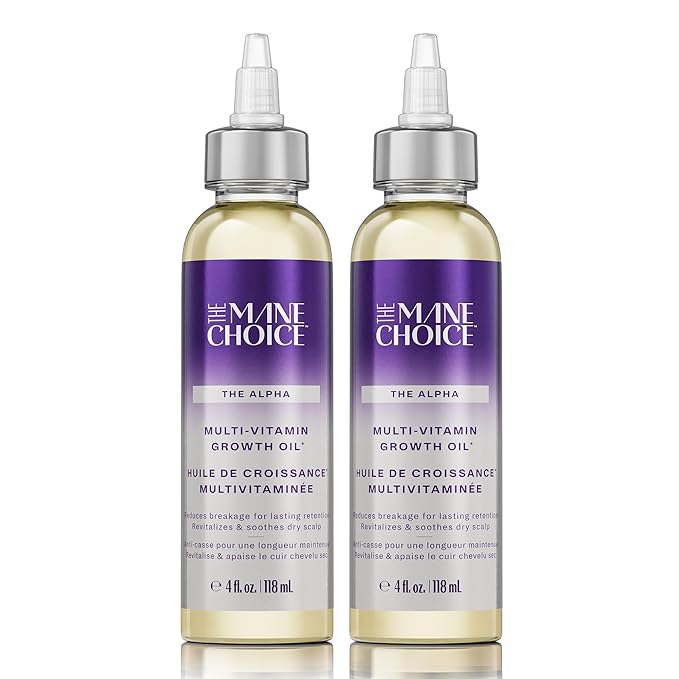 The Mane Choice Alpha Multi-Vitamin Scalp Nourishing Hair Growth Oil, Helps Stimulate, Revitalize & Soothe, Scalp Oil with Biotin, & Vitamin C, 4 oz, Pack of 2-Velvo Beauty