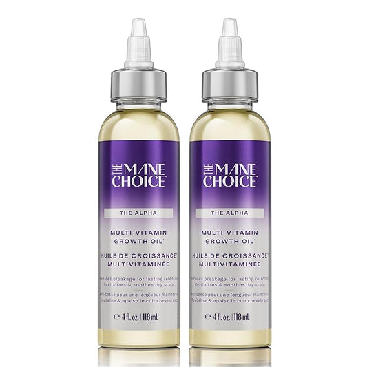 The Mane Choice Alpha Multi-Vitamin Scalp Nourishing Hair Growth Oil, Helps Stimulate, Revitalize & Soothe, Scalp Oil with Biotin, & Vitamin C, 4 oz, Pack of 2-Velvo Beauty