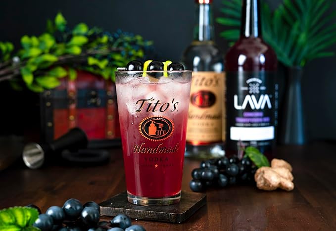 (3 Pack) LAVA Premium Concord Transfusion Mix made with concord grape juice, real ginger, ginger ale, no artificial sweeteners, 1-Liter (33.8oz) Glass Bottle, Ready to Use.-Velvo Beauty