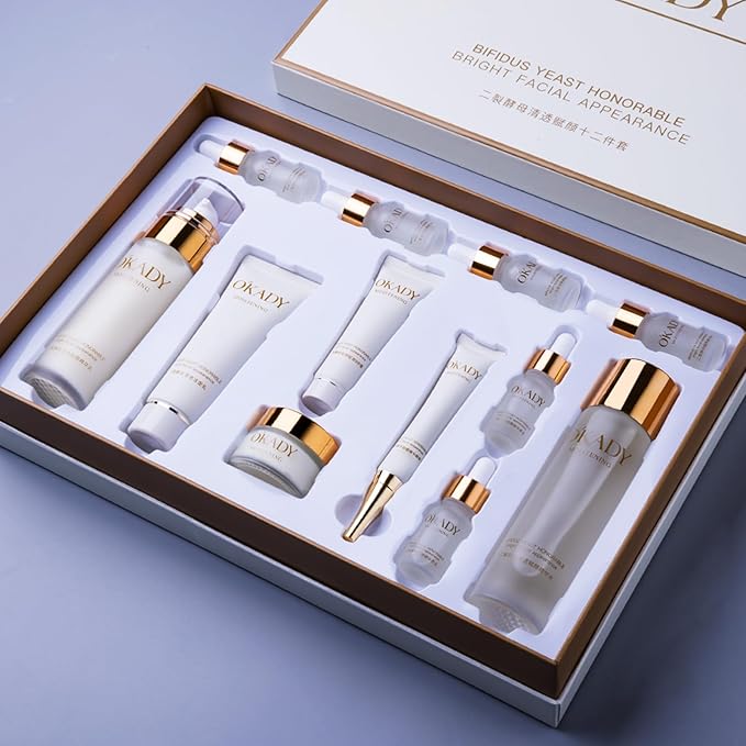 O'KADY Anti Aging Skin Care Sets Gentle Skin,Care Travel Kit,cleanser,Toner, Face Serum,Eye Cream,Face Cream Facial Skin Care Sets & Kits for Wife Mom Women Girl Valentine's Day (12 Piece)-Velvo Beauty