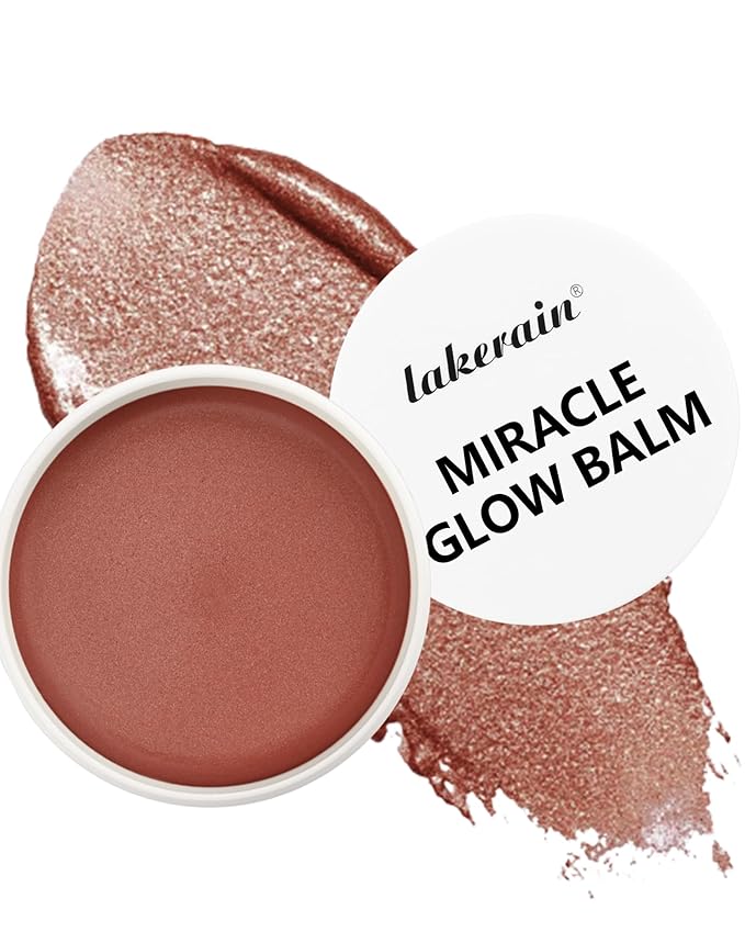 Multi Glow Balm,Miracle Glow Balm Tinted Face Creamy Blush for Cheeks Lip Eye,Hydrating Lightweight & Blendable Color,Shimmer Blusher Facial Makeup,Mother's Day Gift for Women Girl -03 Sheer Pink-Velvo Beauty