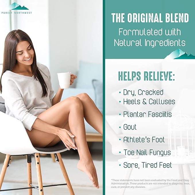 Super Size 8 OZ Extra Strength Natural Tea Tree & Peppermint Foot & Body Cream-Soothes Itching & Burning - Refreshing Odor Control & Sweat Barrier- Softens & Hydrates Rough Callused Skin-Velvo Beauty