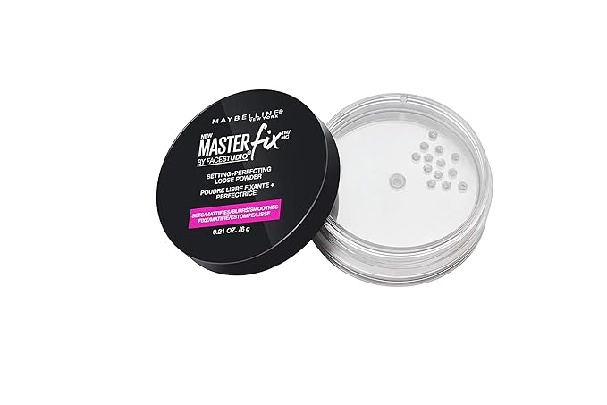 Maybelline Facestudio Lasting Fix Setting + Perfecting Loose Powder Makeup, All Day Matte Wear, Minimizes Shine, Sets Foundation Makeup, Translucent, 0.21 oz.-Velvo Beauty