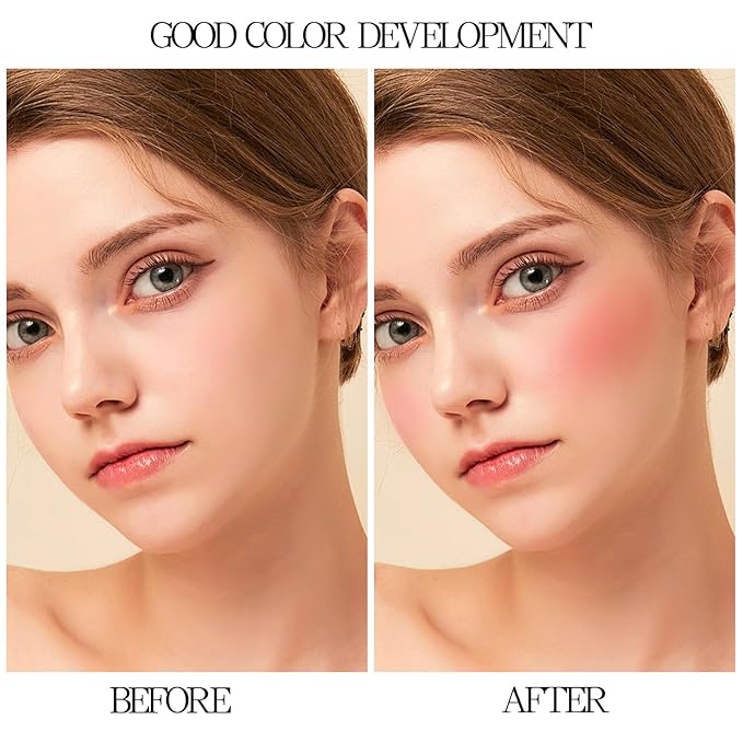 Boobeen Blush Stick, Lightweight Blendable Blush Tint Cheek Blusher, Blush Makeup Stick with Cushion Applicator, Smooth Creamy Blush Beauty Wand for Cheek Lip Eye, Creates Natural Matte Finish-Velvo Beauty