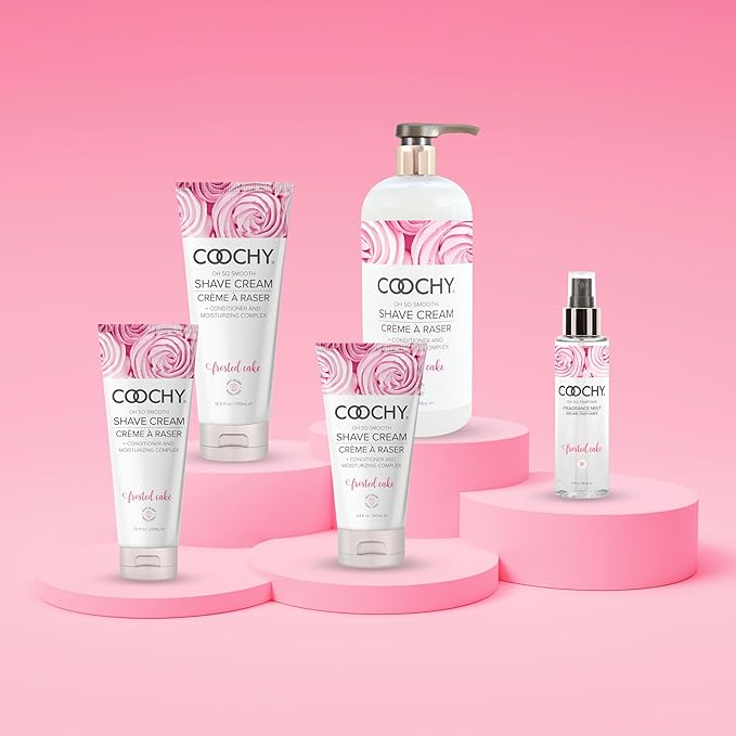 Coochy Shave Cream - Moisturizing Shave Lotion - Gentle Intimate Shaving Cream - For Bikini Area, Underarms, Legs & More - Rash-Free, Hydrating Formula - 12.5 oz, Frosted Cake-Velvo Beauty
