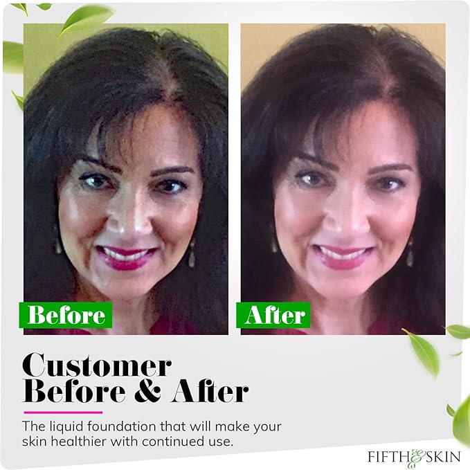 Fifth & Skin: Better’n Ur Skin Liquid Foundation (RICH TAN) - Natural, Organic, Vegan, Cruelty-Free - Gluten-Free Beauty with Buildable Coverage and Palm-Free Luxury - 1 oz-Velvo Beauty