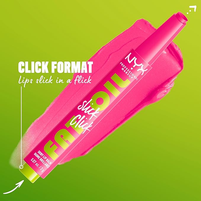 NYX PROFESSIONAL MAKEUP Fat Oil Slick Click, Lightweight, Buildable, Pigmented Vegan Lip Balm - Thriving-Velvo Beauty