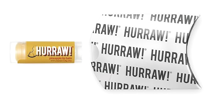 Hurraw! Pineapple Lip Balm: Organic, Certified Vegan, Cruelty and Gluten Free. Non-GMO, 100% Natural Ingredients. Bee, Shea, Soy and Palm Free. Made in USA-Velvo Beauty