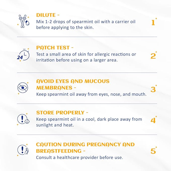 HIQILI 100ML Spearmint Oil for Skin Care, Facial, Can be Added to Lotions, Creams -100% Pure Natural Treatment Grade - 3.38 Fl Oz-Velvo Beauty