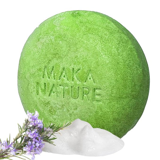 Maka Nature Low-Carbon Shampoo Bar | Korean K-Beauty Haircare with Natural Ingredients for Scalp & Hair Types | Vegan, Eco-Friendly, pH balanced, 3.35oz (Rosemary)-Velvo Beauty