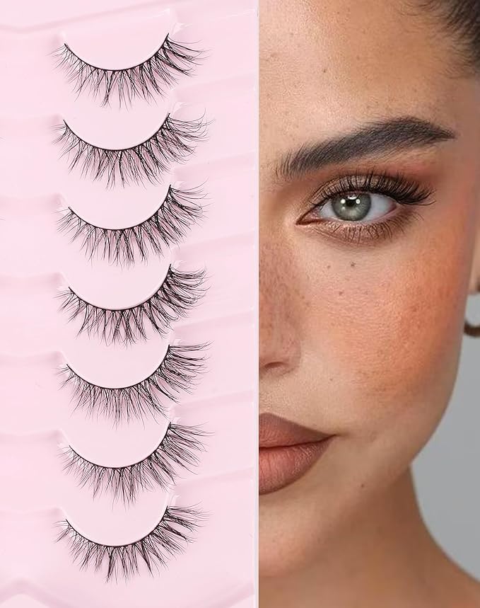 Onlyall Lashes Mink False Eyelashes Natural Wispy Lashes Soft Faux Mink Lashes Fluffy False Lashes DK77-Velvo Beauty