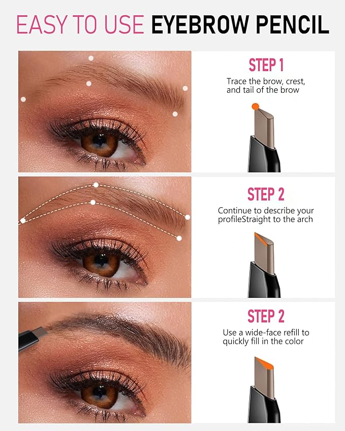 Eye Brow Pencils for Women - Waterproof Brown Eyebrow Pencil with Brush, Filler for Blondes-Velvo Beauty