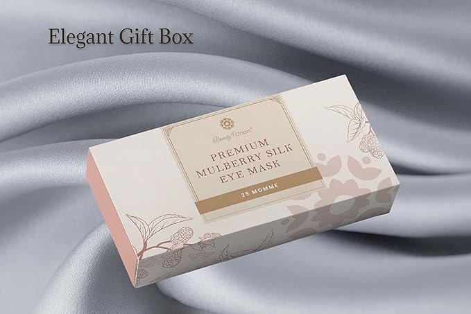Premium Handcrafted 25 Momme Mulberry Silk Eye Mask for Sleeping (Silver Lining)-Velvo Beauty