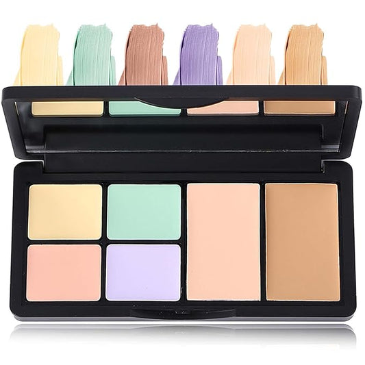 Color Correcting Concealer Palette,Concealer Contour Palette Long Lasting Makeup Cream Contour Palette,Contouring Foundation Highlighting Corrector Concealer Palette for Dark Circles & Blemish(#01)-Velvo Beauty