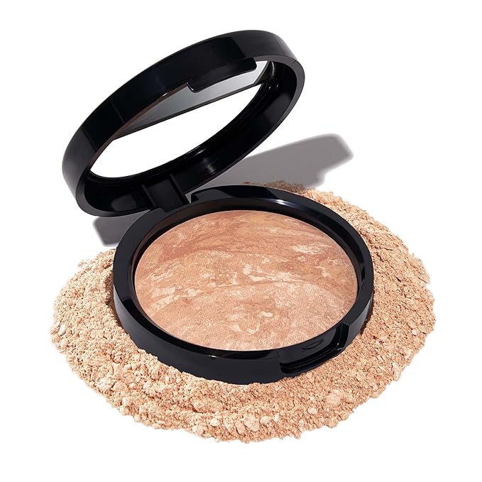 LAURA GELLER NEW YORK Award-Winning Baked Balance-n-Brighten Color Correcting Powder Foundation - Light - Buildable Light to Medium Coverage - Demi-Matte Natural Finish-Velvo Beauty