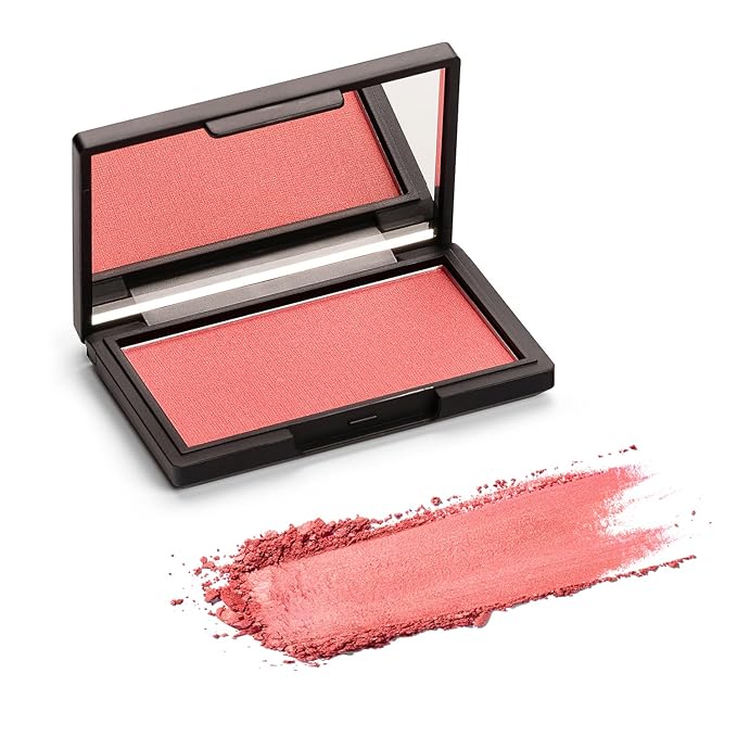 Makeup Powder Blusher - "Tantrum" - 4g / 0.141oz - Pigmented, Buildable, Lightweight Powder Blush for a Radiant, Healthy, Natural Glow. Versatile Shades - Pink, Coral, Peach & Golden Hues-Velvo Beauty