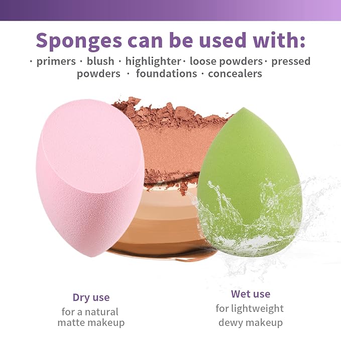 UCANBE Makeup Setting Spray + Face Primer + Make Up Sponge, Gel-Based Hydrating Primer, Lightweight, Long Lasting Matte Finishing Spray,Beauty Blender Set-Velvo Beauty