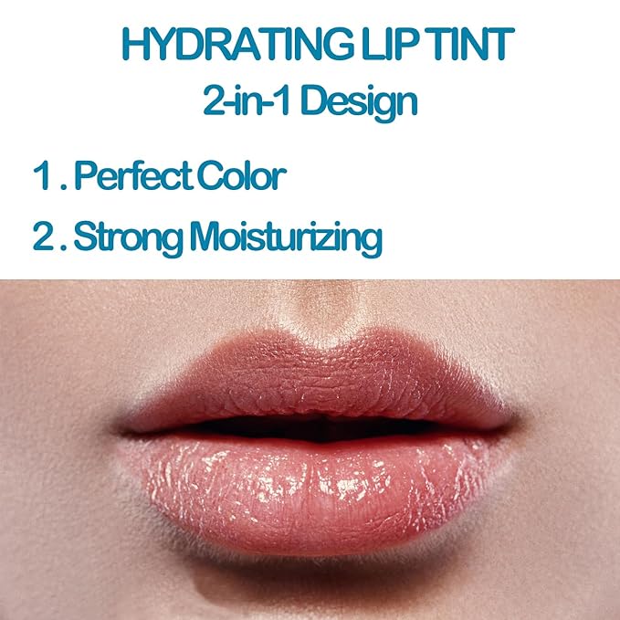 2pcs Thrive Lip Tint Hydrating, Strong Moisturizing Effect Tinted Lip Balm Hydrating, Natural Ingredients Sheer Moisture Lip Tint, Non-Sticky and Long-Lasting Lip Care-Velvo Beauty