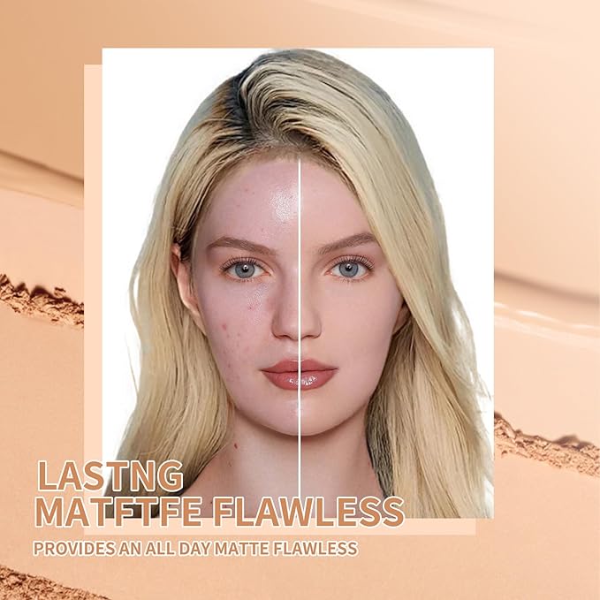 Oil Control Face Powder, Matte Smooth Setting Powder, Waterproof Long-Lasting Setting Powder, Perfect Lightweight Face Makeup For Soft Focus Finish, Minimizes Fine Lines And Pores (Pure Beige)-Velvo Beauty