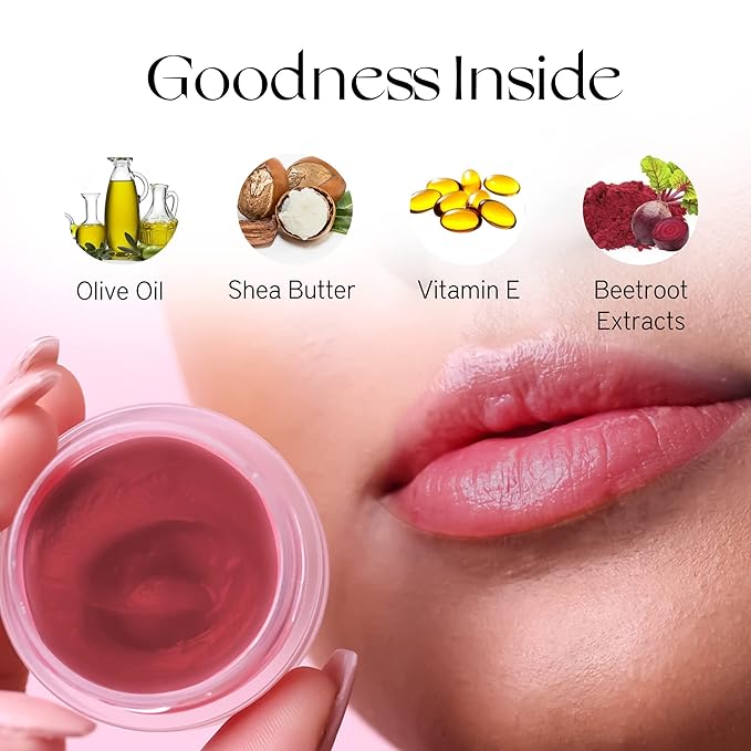 Nourish Mantra - Beetroot Blast Lip Balm with SPF | Made with Olive oil, Shea Butter, Vitamin E and Avocado Oil | For Dry, Chapped & Dark Lips | Best for Both Women and Men | 12g (Pack of 1, Beetroot)-Velvo Beauty