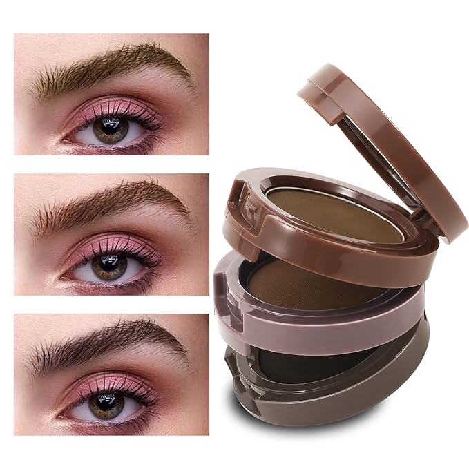 Boobeen 3 Color Eyebrow Powder Palette, Waterproof Eyebrow Makeup, Brow Definer to Shape Perfect Brow-Velvo Beauty