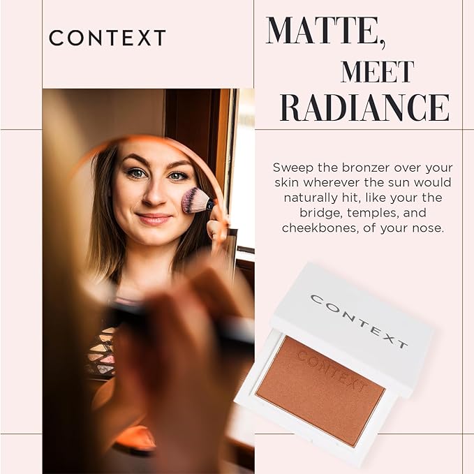 Context Skin Matte Bronzer Powder | Vegan & Cruelty-Free Powder Bronzer for Face | Sun-Kissed Makeup Finish | Long-Lasting, Buildable Coverage Skin Tones | Speed of Sound-Velvo Beauty