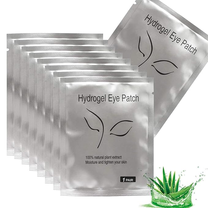 50 Pairs Under Eye Pads, Eyelash Extension Eye Pad for Lash Extensions, Hydrogel Eye Patch DIY False Eyelash Lash Extension Makeup Eye Gel Pad-Velvo Beauty