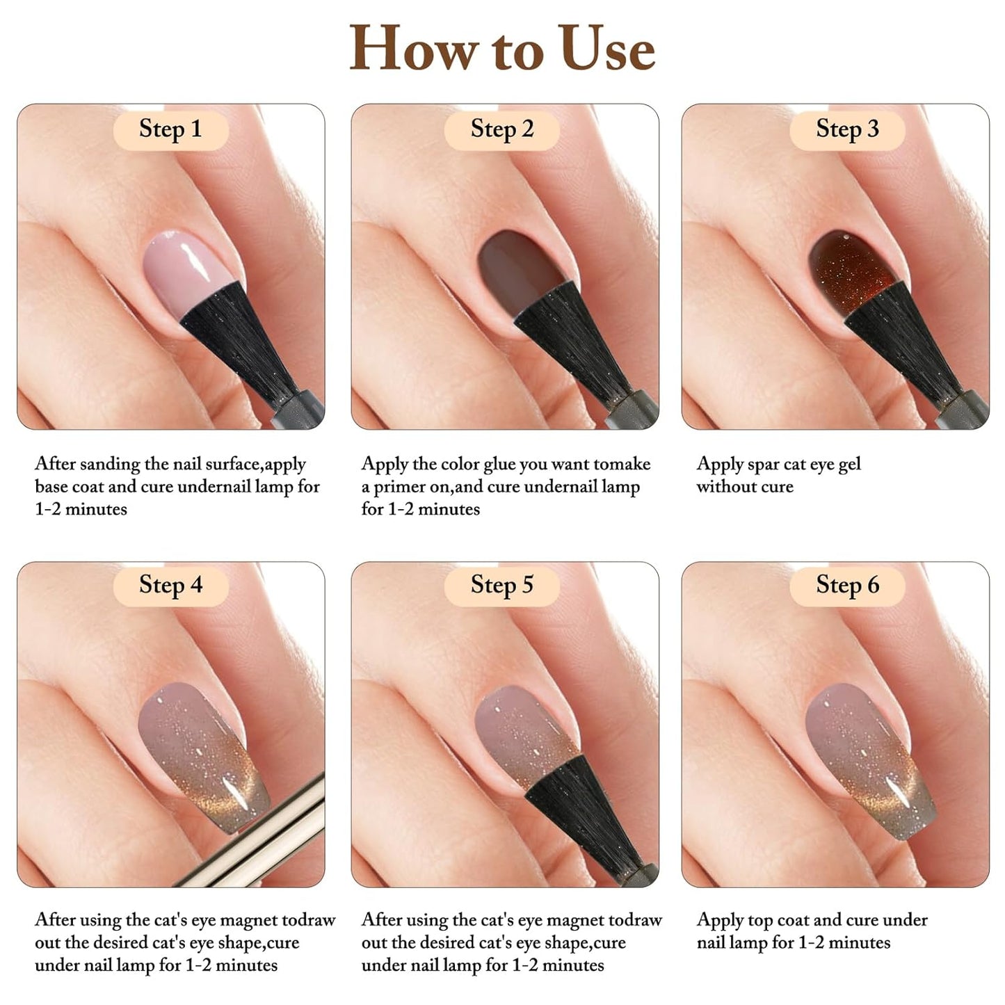 Cat Eye Gel Nail Polish 8ml, Long-Lasting Magnetic Cat Eye Gel 13-Velvo Beauty