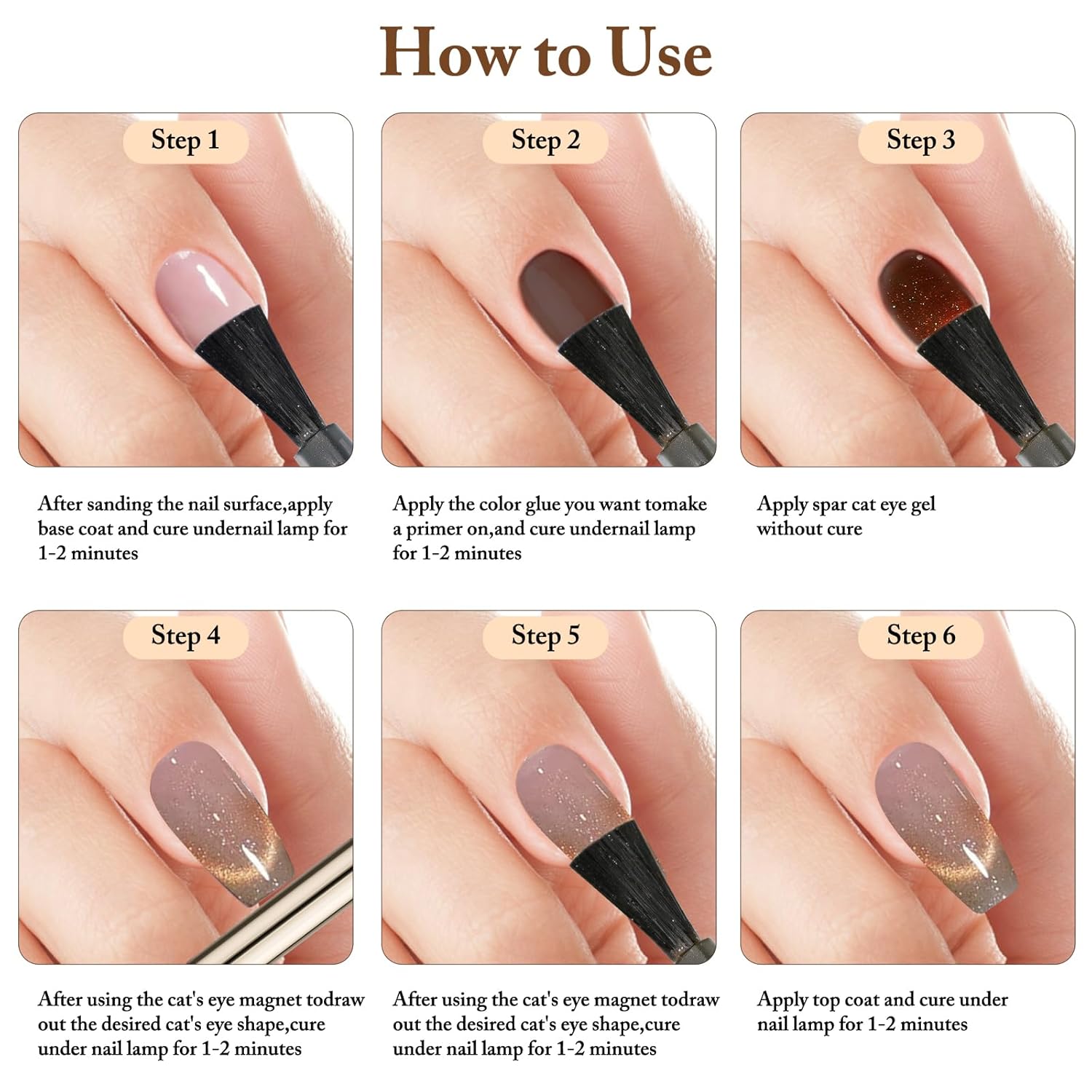 Cat Eye Gel Nail Polish 8ml, Long-Lasting Magnetic Cat Eye Gel 13-Velvo Beauty