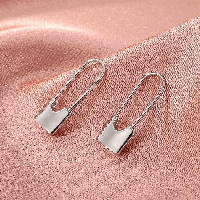 Boho Lock Hoop Earrings Safety Pin Hoop Earrings Gold Lock Huggies Hoop Earrings Personlized Padlock Earrings Jewelry for Women and Girls-Velvo Beauty