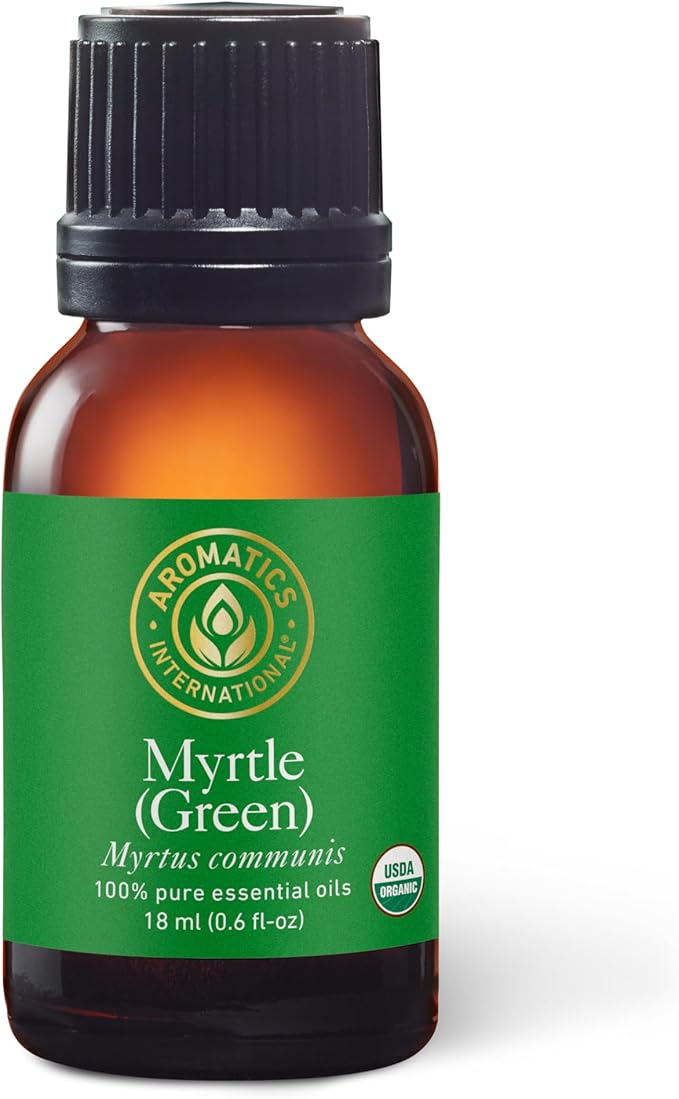 Aromatics International Premium Organic Myrtle Green Essential Oil 18ml | 100% Pure Essential Oil for Diffusion & Aromatherapy-Velvo Beauty